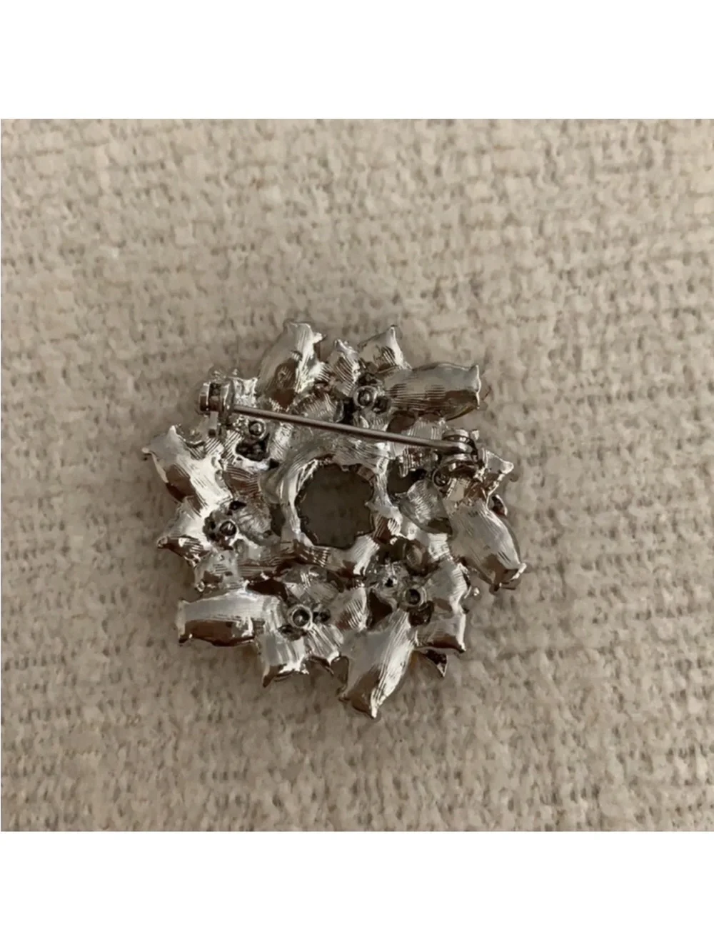 Amber Crystal Leaf Wreath Brooch - Women Jewelry